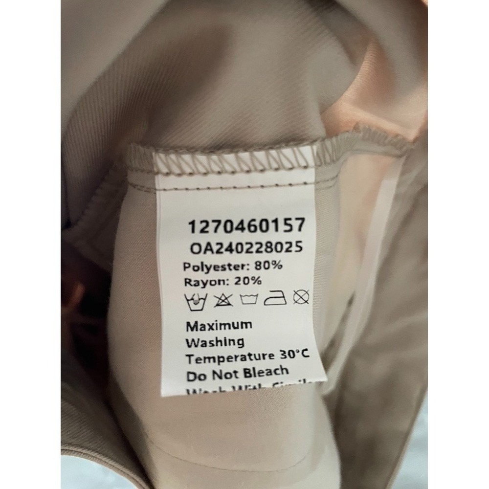 Commense Women's Solid Neutral Beige Wide Leg Pants Without Belt ‎ Size Medium - Picture 4 of 6